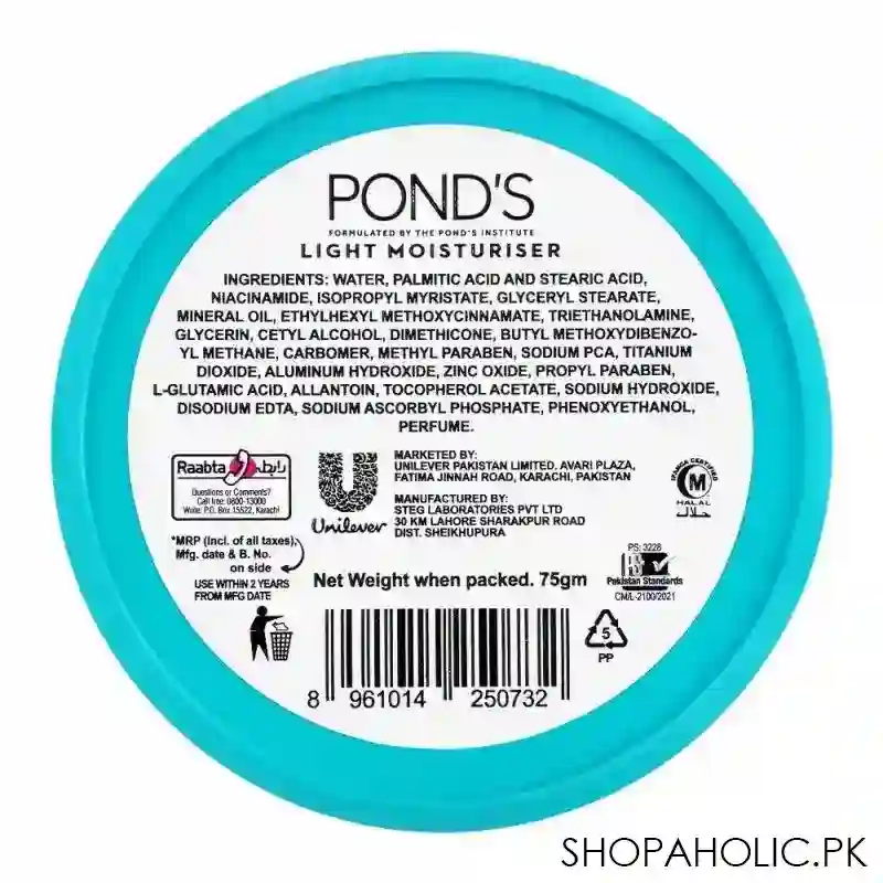 pond's light moisturiser soft glowing skin cream, 75g image3