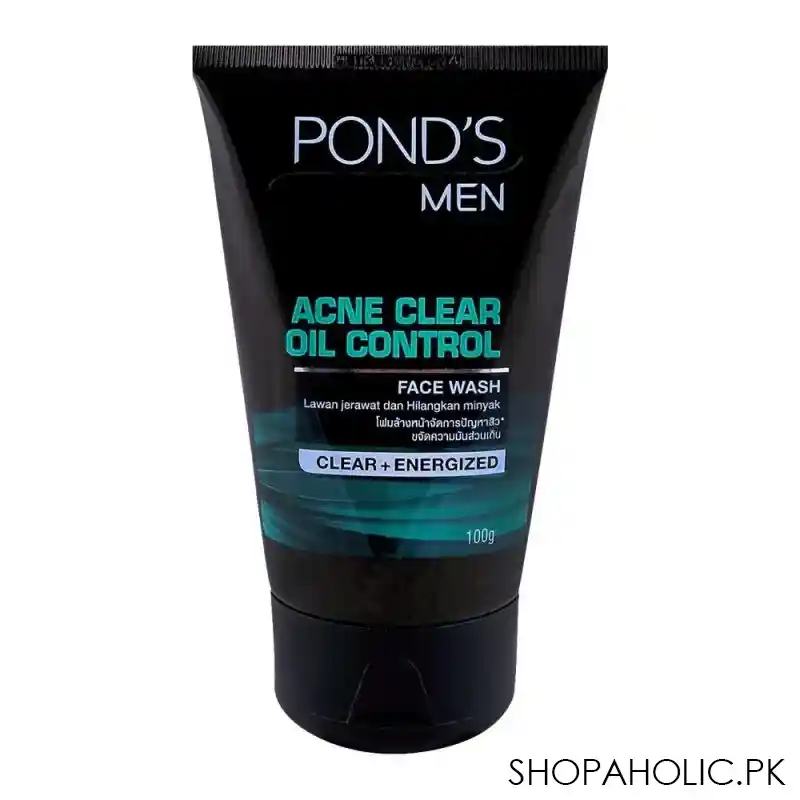 pond's men acne solution anti acne face wash 100g main image