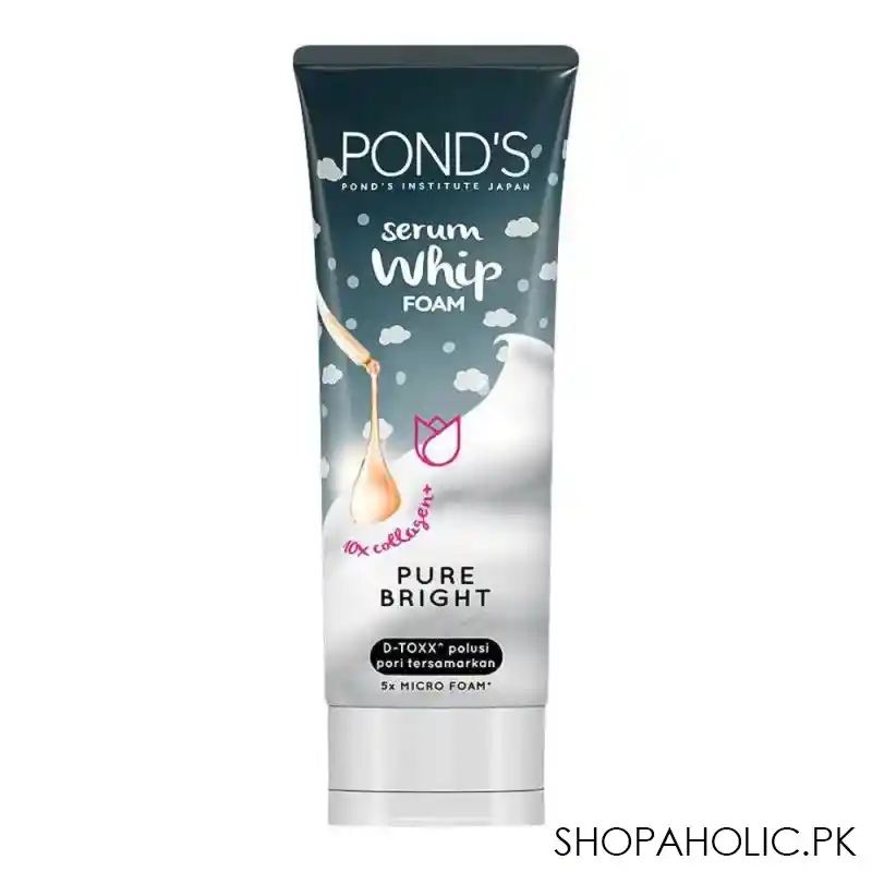 pond's pure bright serum whip foam, 100g main image