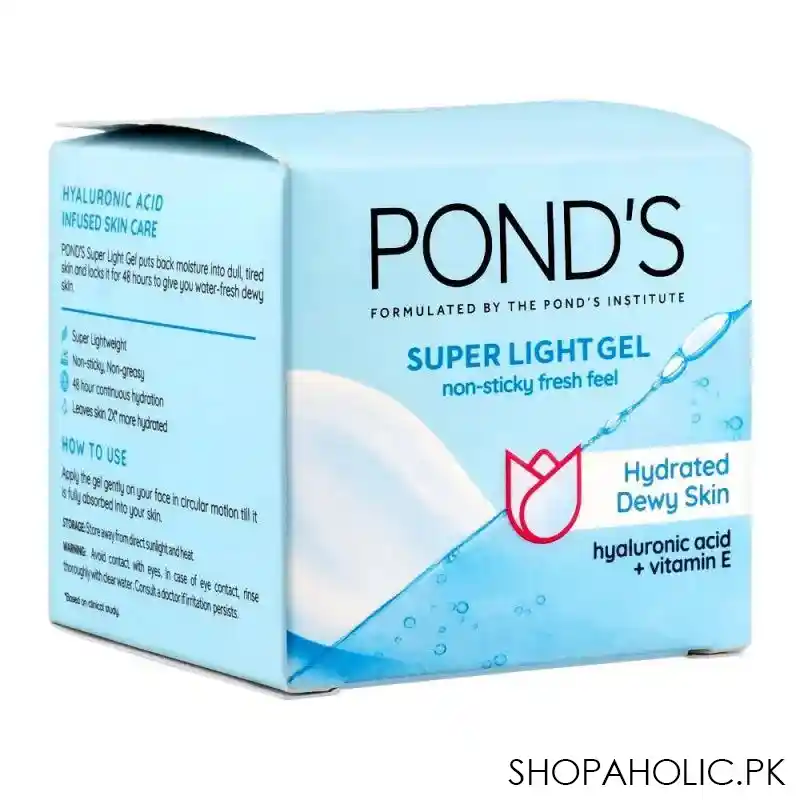 pond's super light gel, hydrated dewy skin, 50g image2