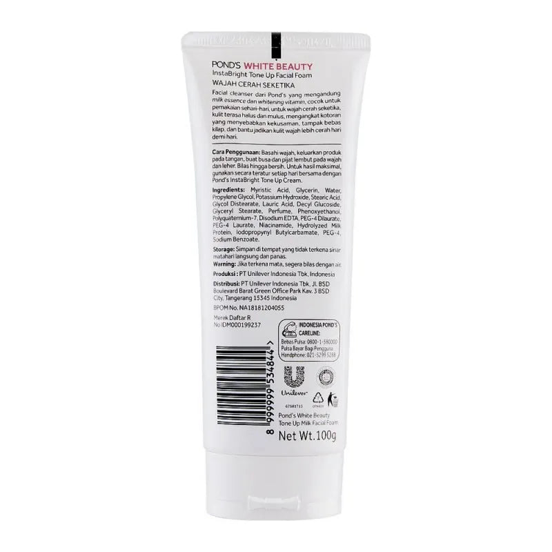 pond's white beauty insta bright tone up facial foam, 100g image2