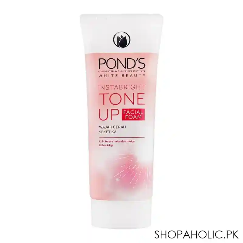 pond's white beauty insta bright tone up facial foam, 100g main image