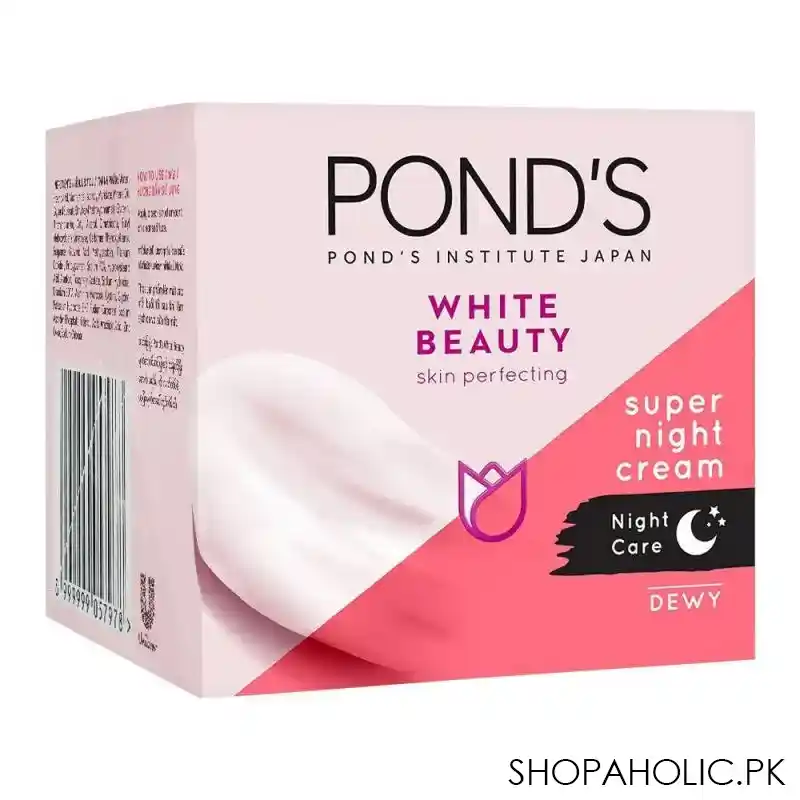 pond's white beauty skin perfecting super night cream, dewy, 50g image2