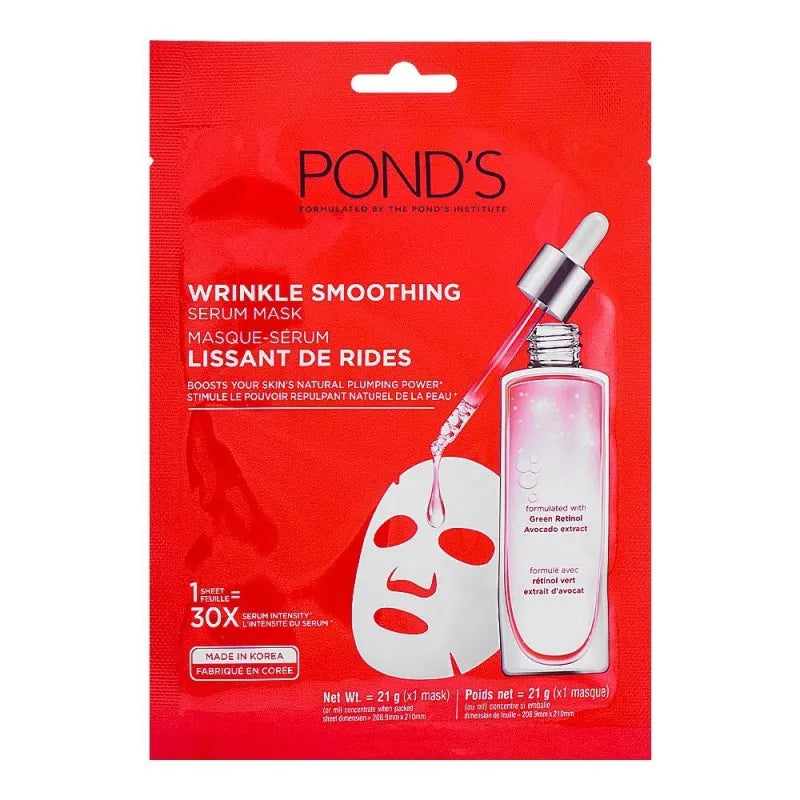 pond's wrinkle smoothing serum mask, 21g main image