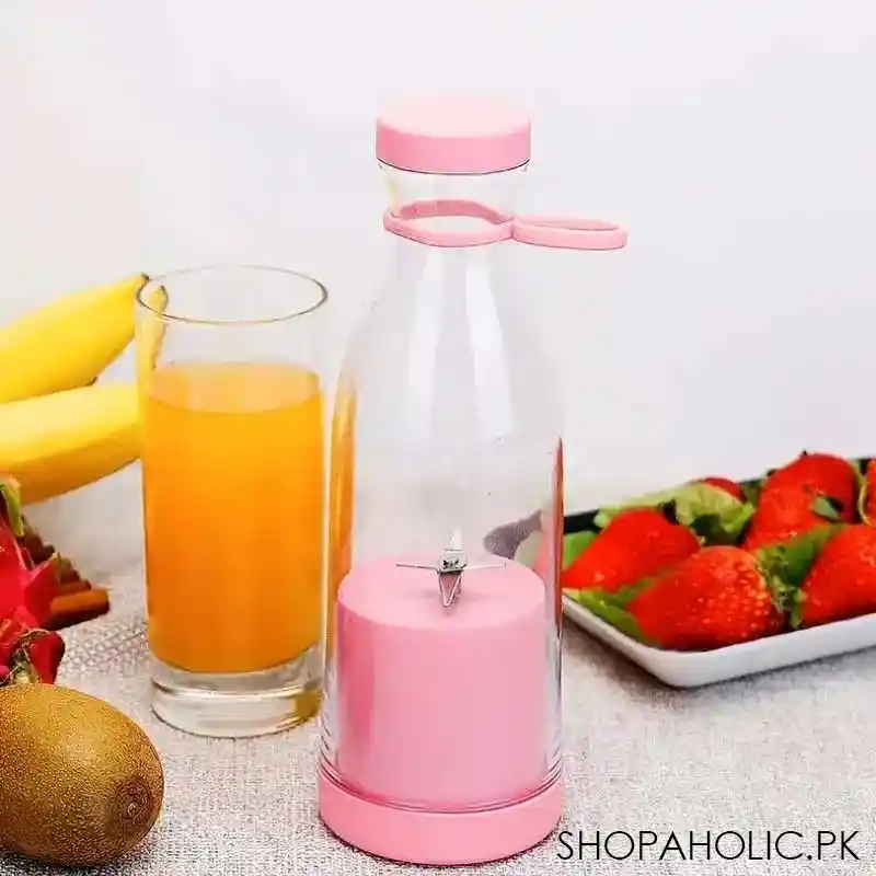 portable rechargeable bottle shape 6 blade mini juicer machine main image