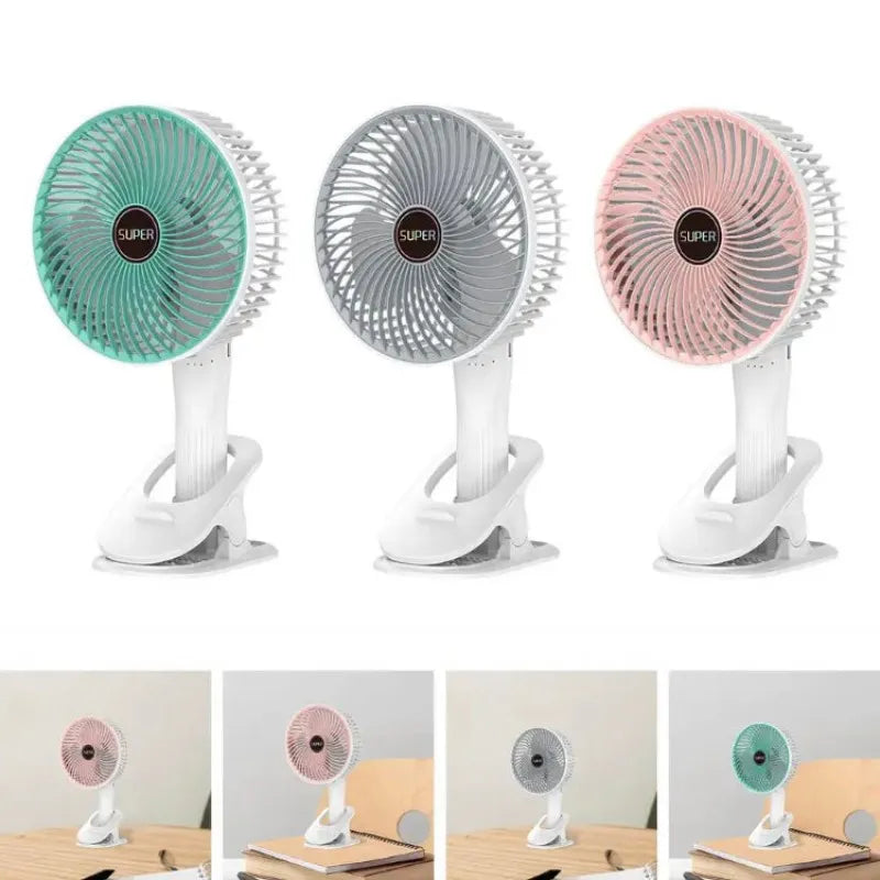 portable small clip fan with mobile stand image2