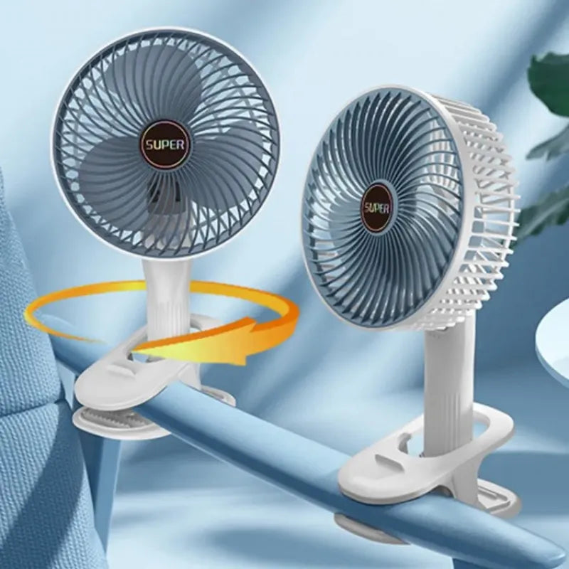 portable small clip fan with mobile stand image3