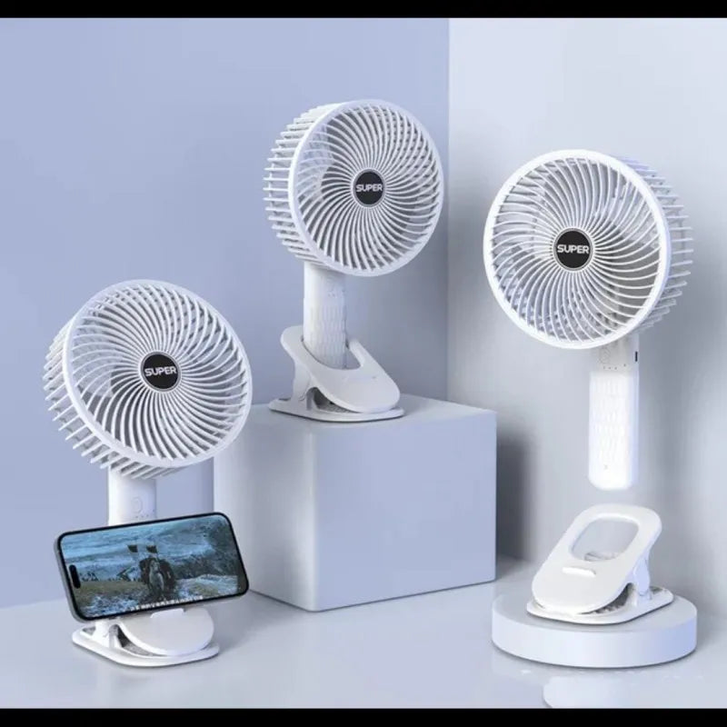 portable small clip fan with mobile stand image4