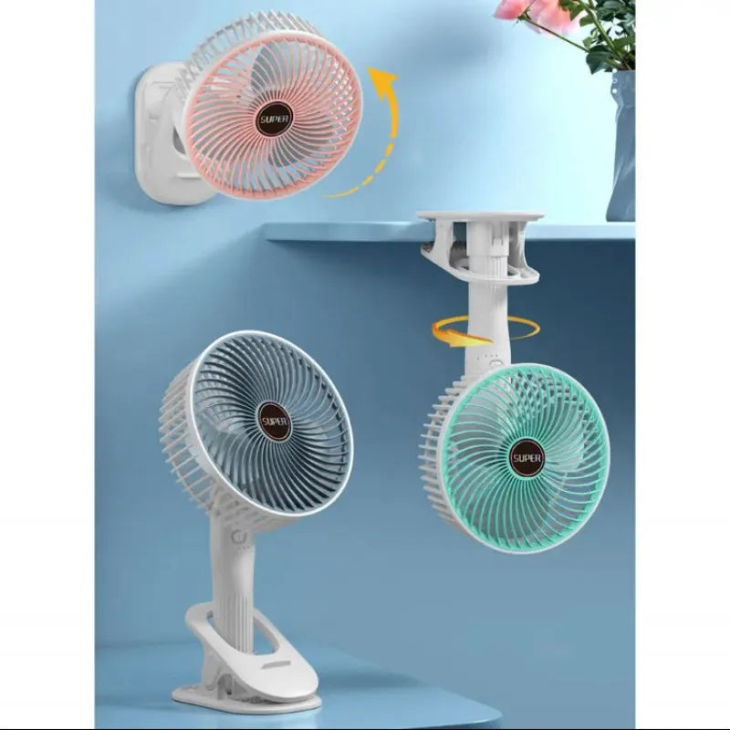 portable small clip fan with mobile stand image5