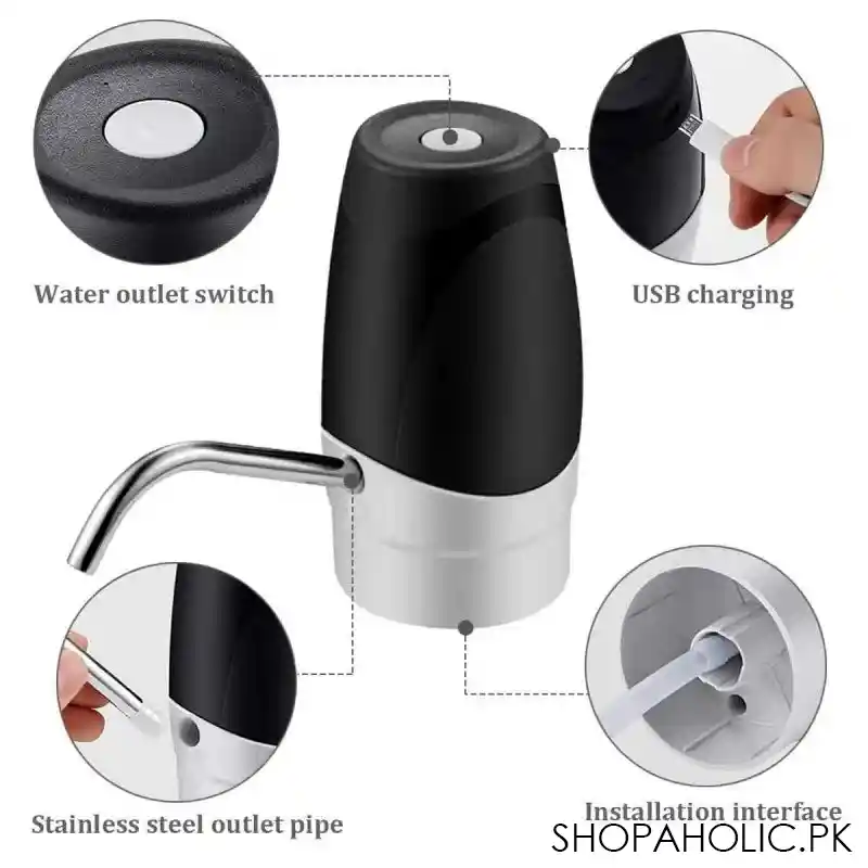 portable usb cable rechargeable automatic drinking water pump dispenser image4