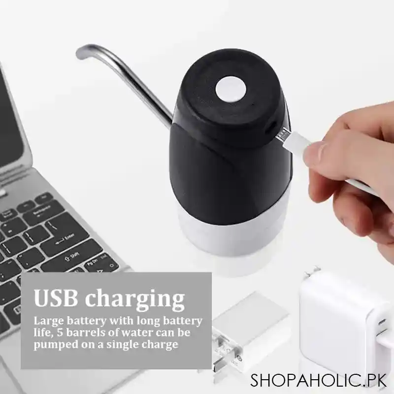 portable usb cable rechargeable automatic drinking water pump dispenser image5