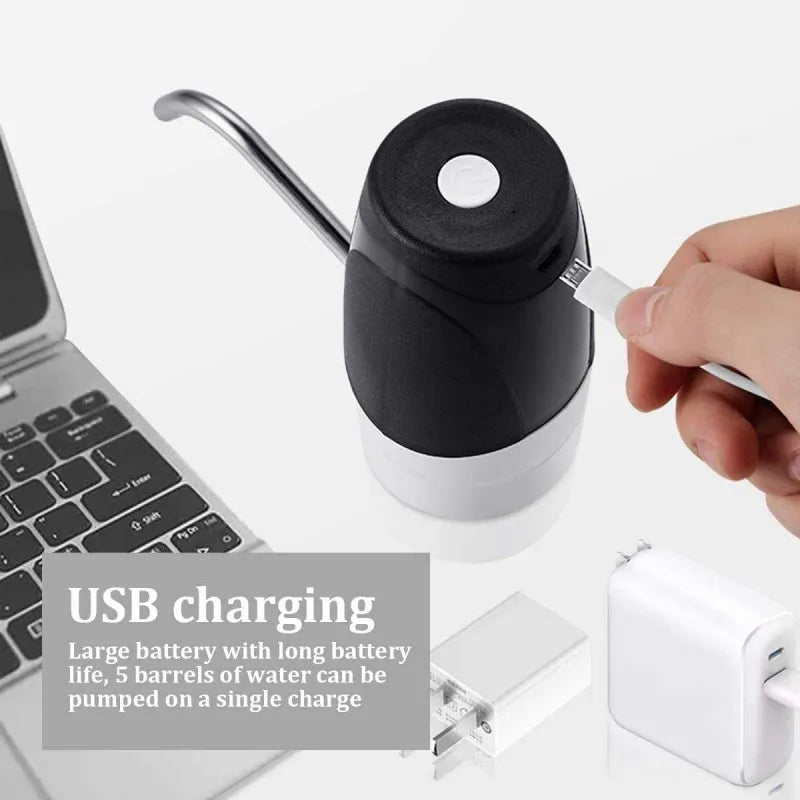 portable usb cable rechargeable automatic drinking water pump dispenser image5