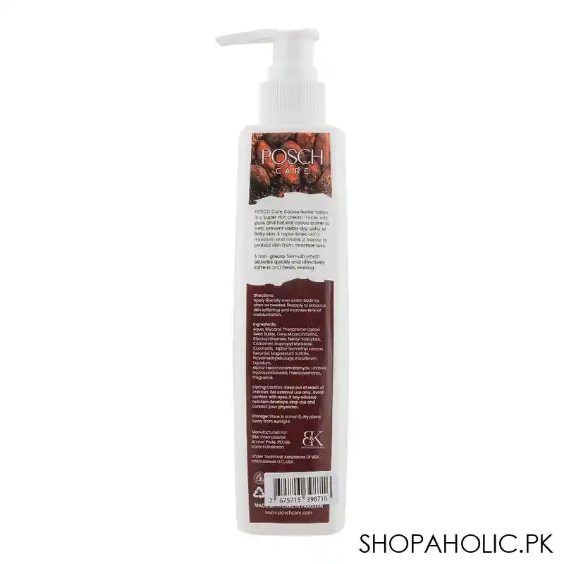 Posch Care Softening Cocoa Butter Hand & Body Lotion, For Dry To Very Dry Skin, 230ml - Image 3