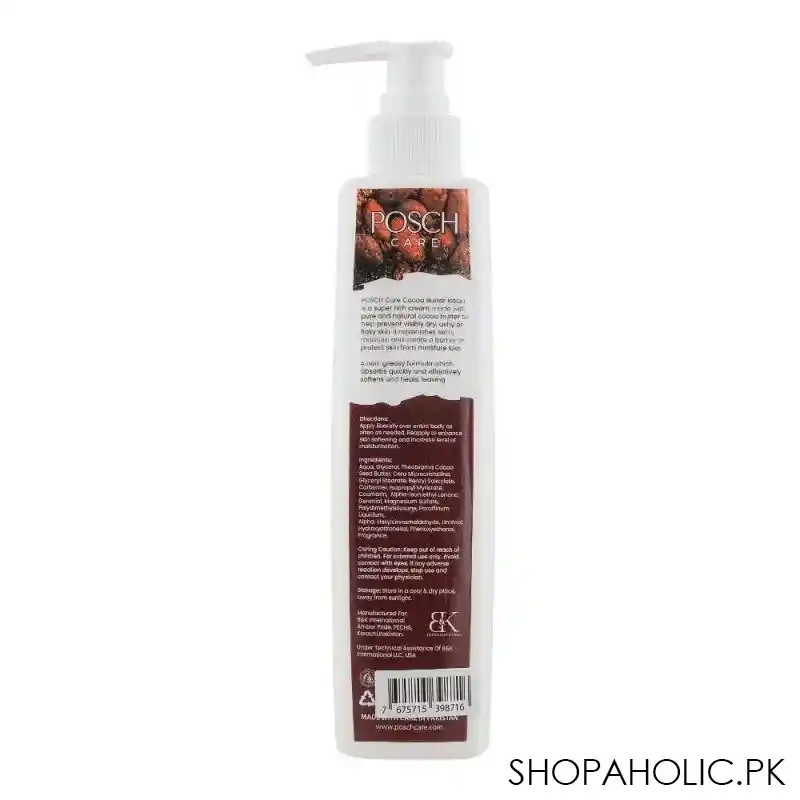 posch care softening cooa butter hand & body lotion, for dry to very dry skin, 230ml image2