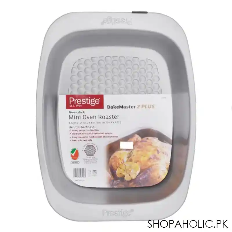 prestige bakemaster mini oven roaster pan, small, 11.25x9x1.75 inches, 57120 image3