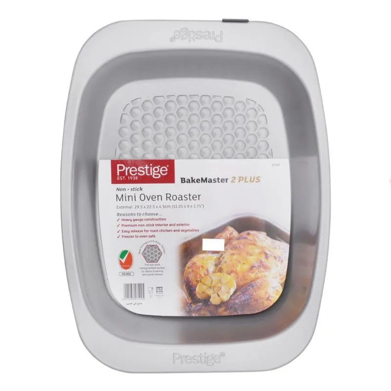 prestige bakemaster mini oven roaster pan, small, 11.25x9x1.75 inches, 57120 image3