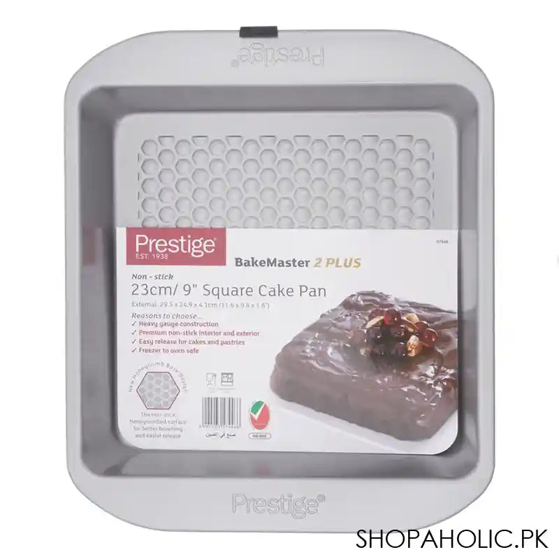 Prestige BakeMaster Square Cake Pan, 9 Inches, 57446 - Image 3