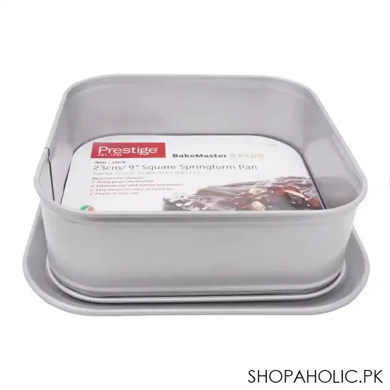 prestige bakemaster square springform pan, 9 inches, 51303 main image