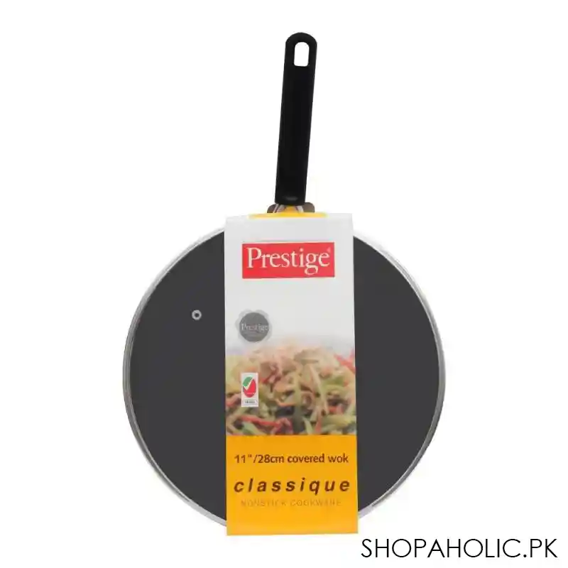 prestige classique ultra tough non stick covered wok, 11 inches, 20979 main image