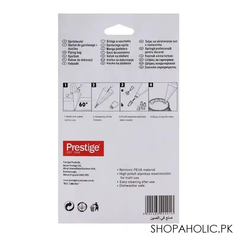 prestige icing bag with 6 nozzles   42401 image2