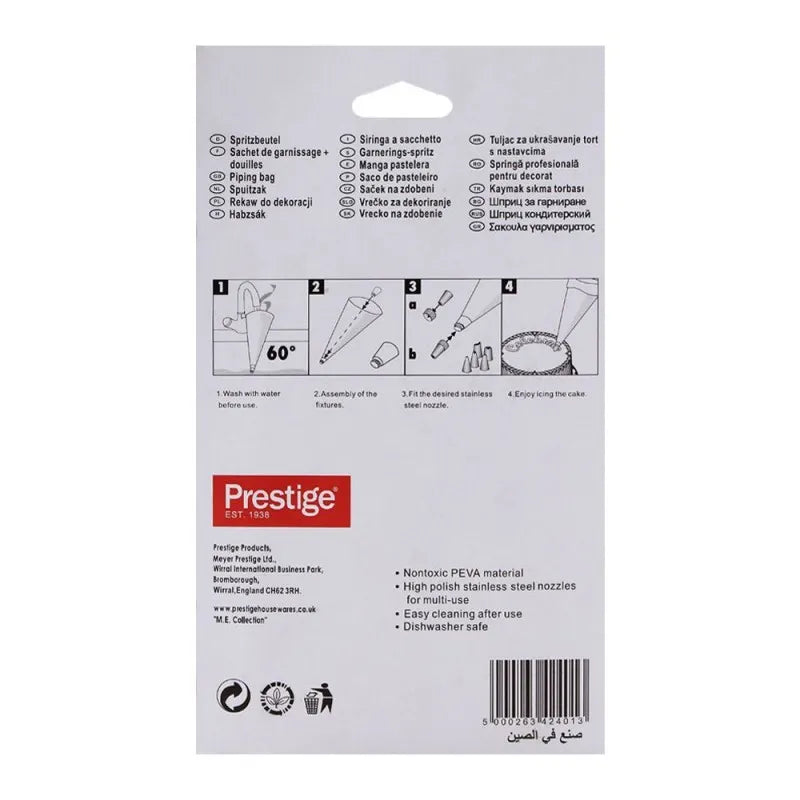 prestige icing bag with 6 nozzles   42401 image2