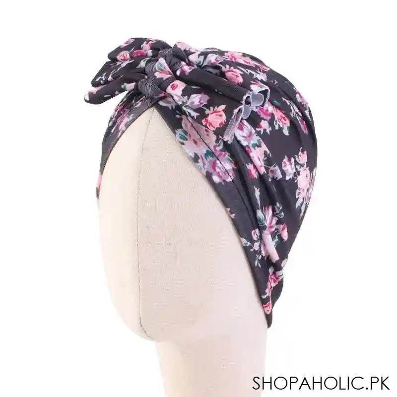 printed bow beanie main image