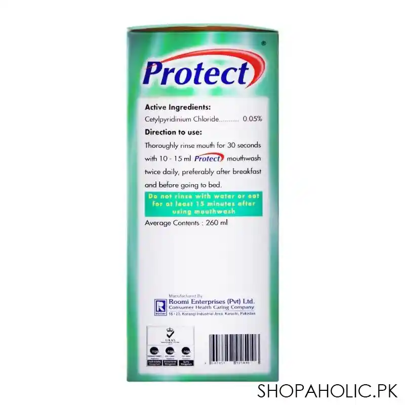 protect antibacterial mouthwash, 260ml image3