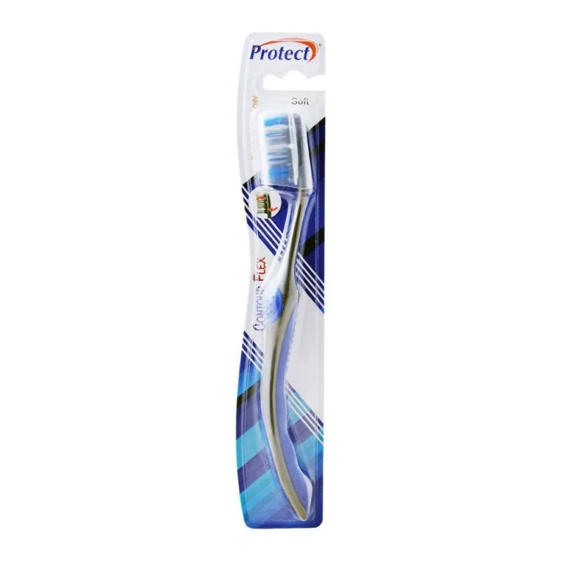 protect contour flex tongue cleaner toothbrush, soft main image