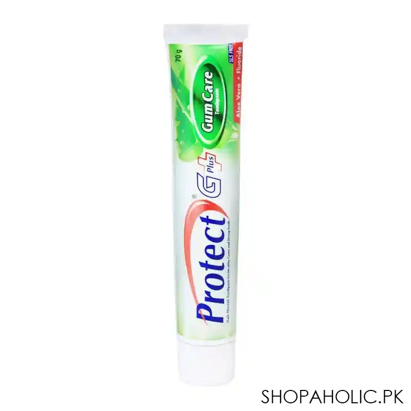 protect g plus gum care aloe vera + fluoride toothpaste, 70g main image