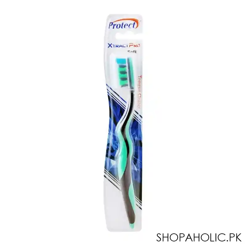 protect xtract pro tongue cleaner toothbrush, soft main image