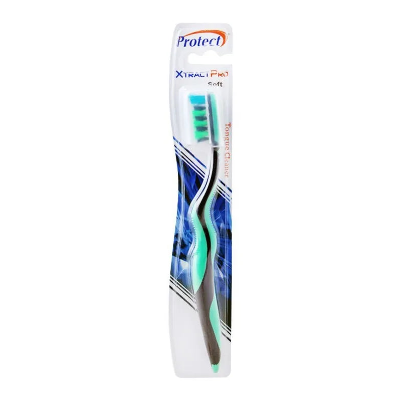 protect xtract pro tongue cleaner toothbrush, soft main image