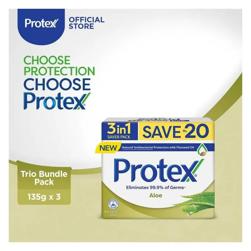 protex aloe antibacterial soap, saver pack, 3x135g image2