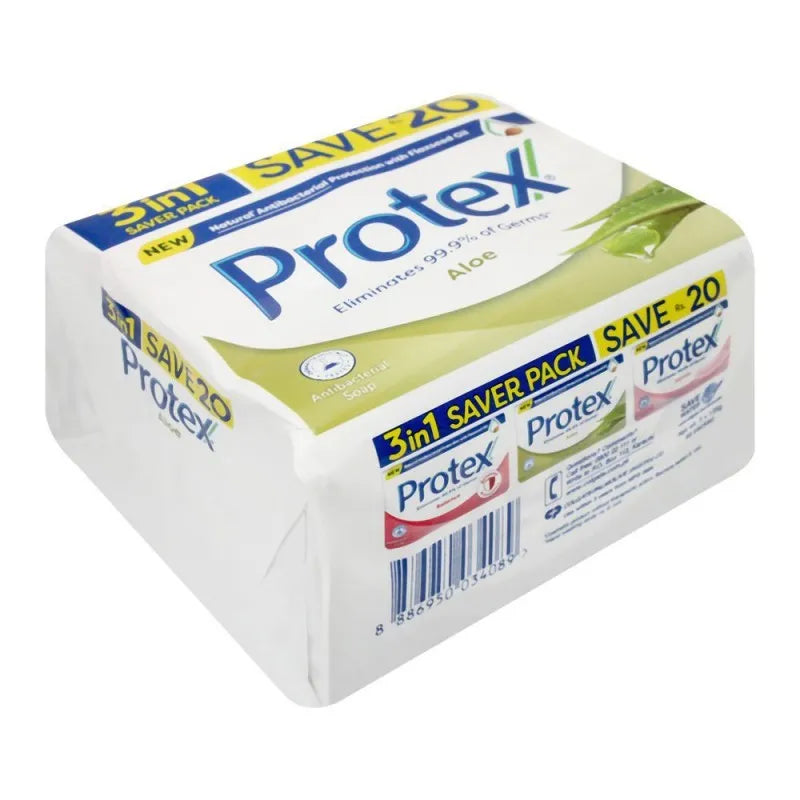 protex aloe antibacterial soap, saver pack, 3x135g image3