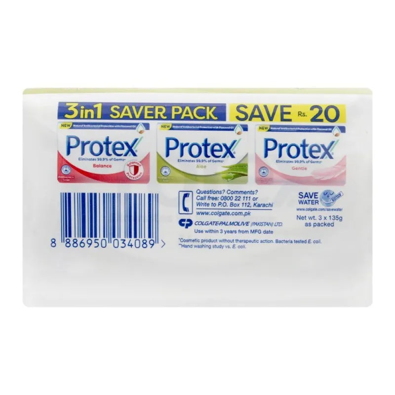 protex aloe antibacterial soap, saver pack, 3x135g image4