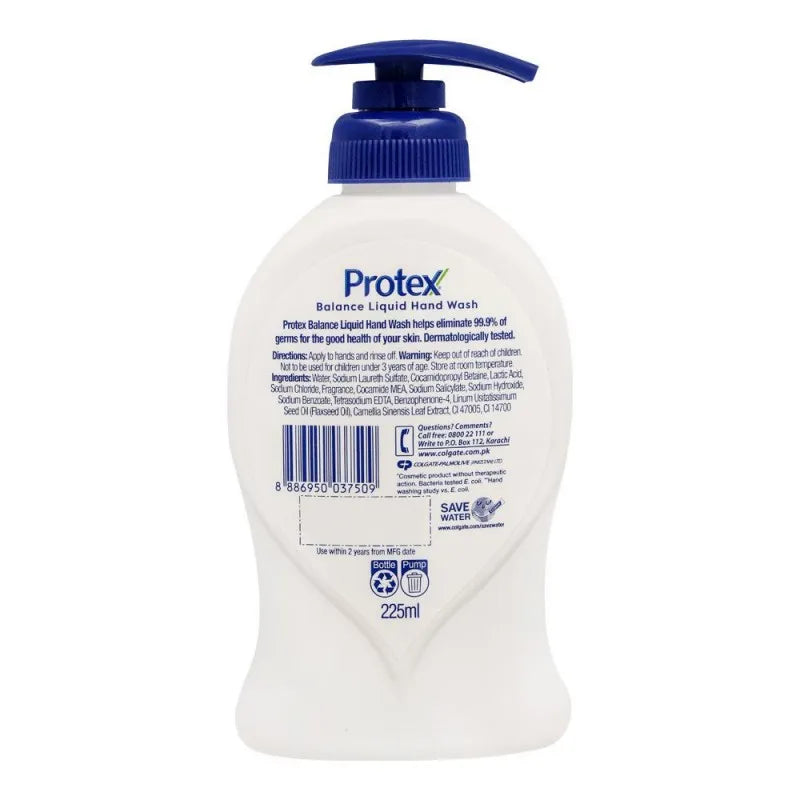 protex balance antibacterial hand wash, 225ml image2