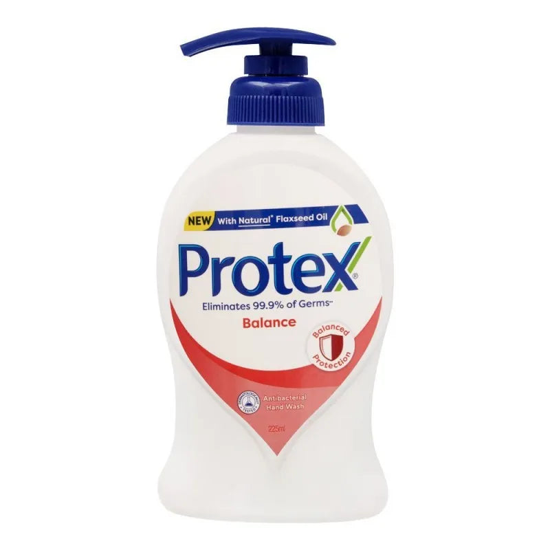 protex balance antibacterial hand wash, 225ml main image