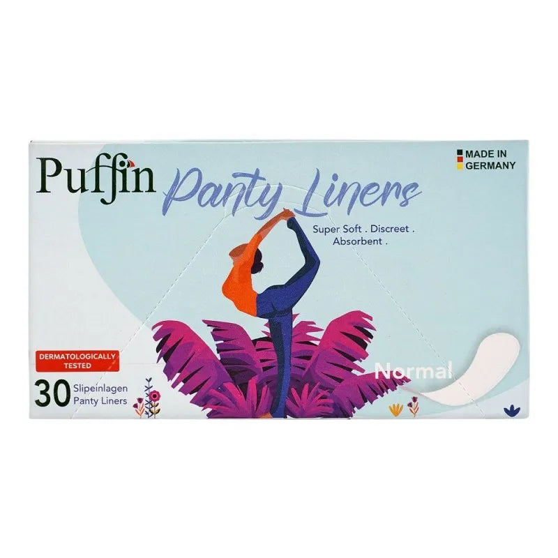 puffin normal panty liners, normal, 30 pack image2