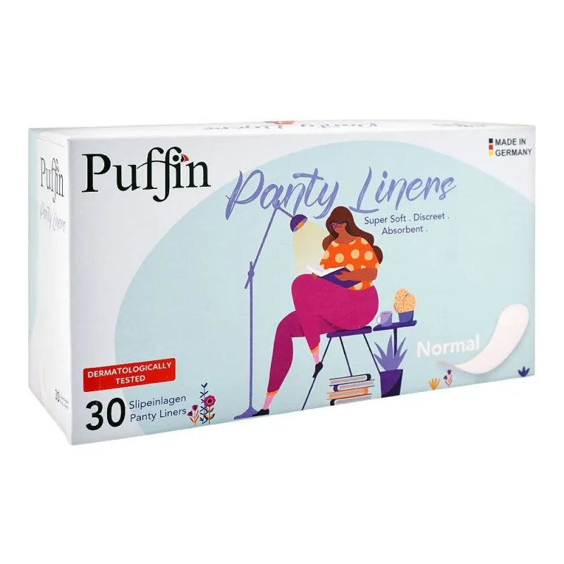 puffin normal panty liners, normal, 30 pack main image