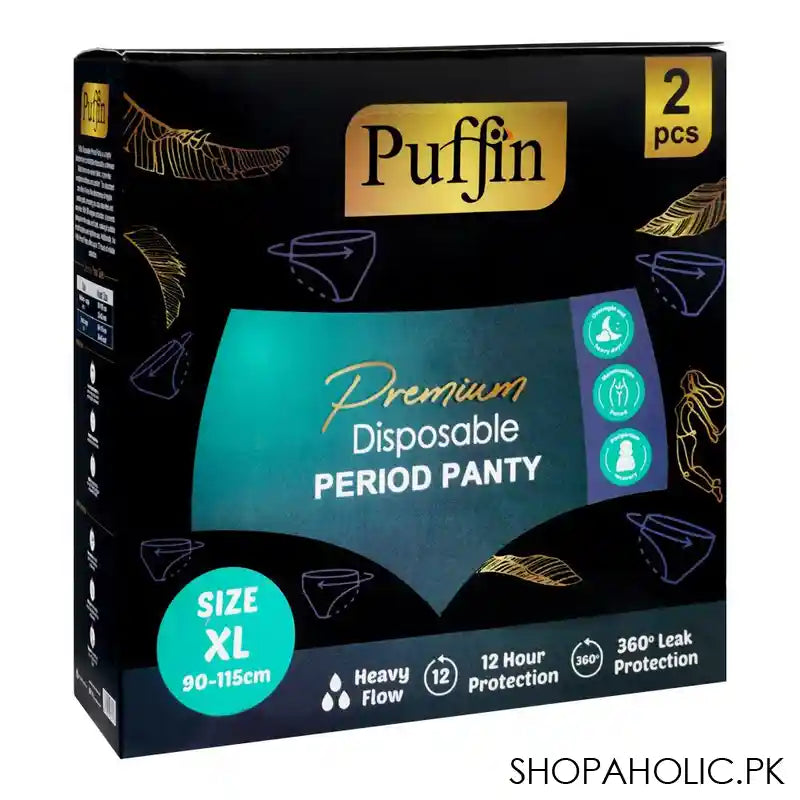 Puffin Premium Disposable Period Panty, XL, 2-Pack - Main Image