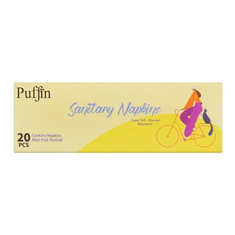 puffin sanitary napkins day maxi normal pads, 20 pack image4