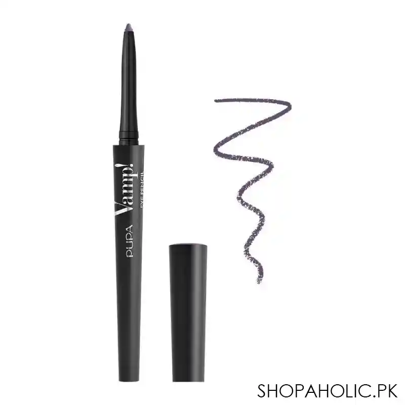 pupa milano vamp eye pencil 2 in 1 eyeliner and kajal waterproof, 103, hypnotic purple main image