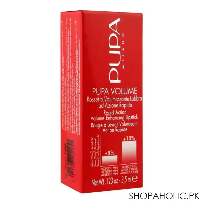 pupa milano volume enhancing lipstick, 100 image3