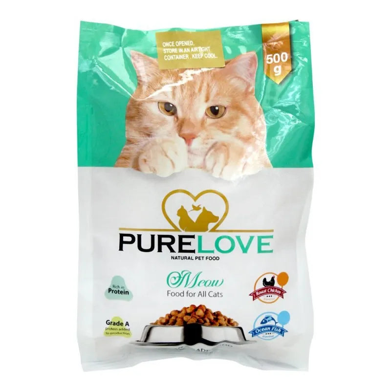 pure love meow food for all cats, roast chicken, pouch, 500g main image