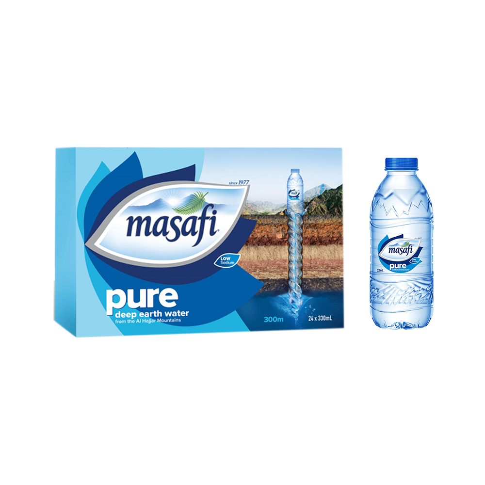 Masafi Pure Drinking Water 330ml, 24 Piece Carton - Main Image