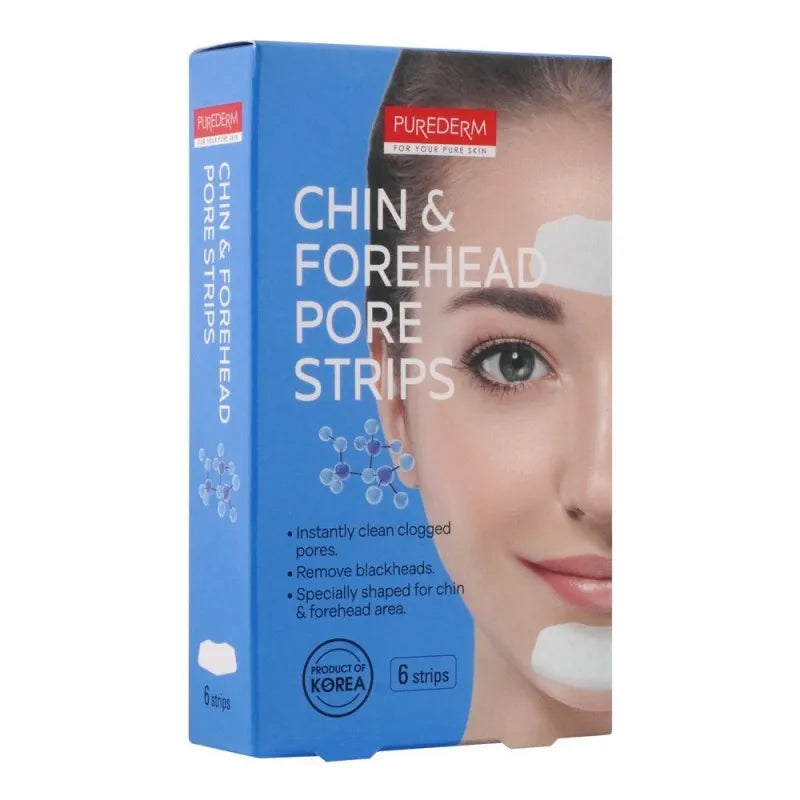 purederm chin & forehead pore strips, 6 pack main image