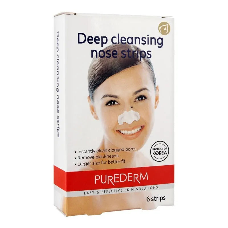 purederm deep cleansing nose strips, 6 strips main image