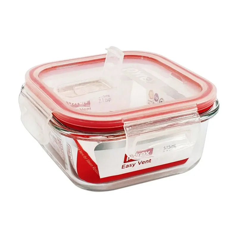 pyrex square bowl, 515ml+lid px ev515s whr main image