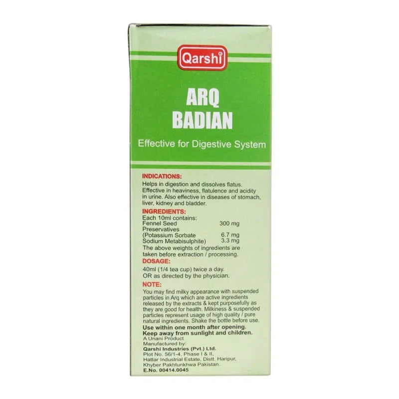 qarshi arq badian syrup, 240ml image5