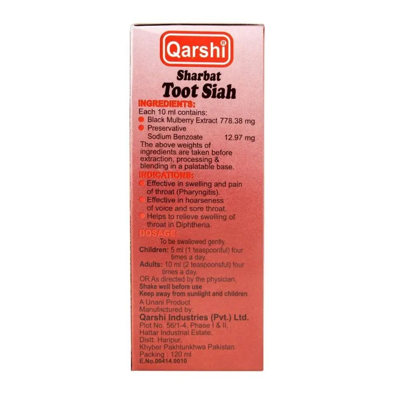 qarshi sharbat toot siah, 120ml image5