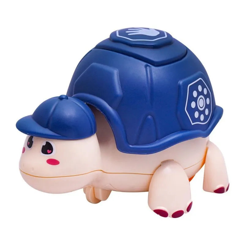 rabia toys cute little turtle with light & music blue, hy 721 image2